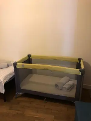 Un ou plusieurs lits dans un hébergement de l'établissement Maison, terrasse, parking, 4lits, et canapé lit, 7personnes
