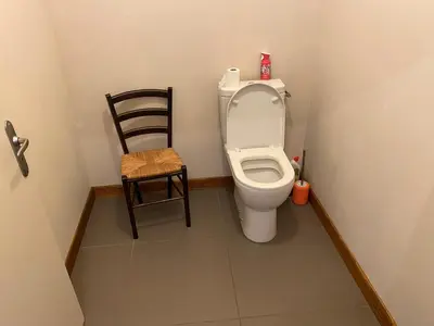 Salle de bains dans l'établissement Maison familiale