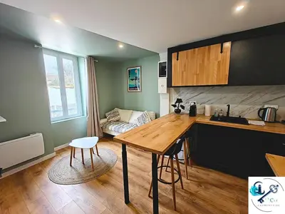 Cuisine ou kitchenette dans l'établissement Le Refuge Angérien