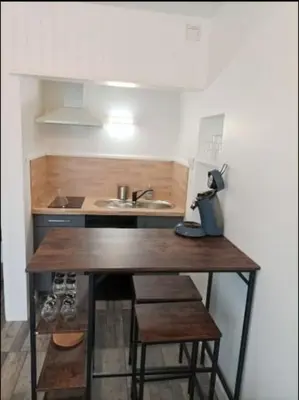 Cuisine ou kitchenette dans l'établissement Super studio à Poitiers
