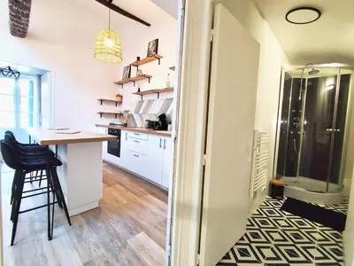 Cuisine ou kitchenette dans l'établissement La Chaume, jolie appartement à Poitiers