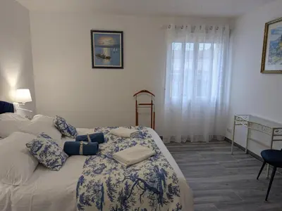 Un ou plusieurs lits dans un hébergement de l'établissement Gîte rénové avec jardin clos près d'Angoulême - FR-1-653-288