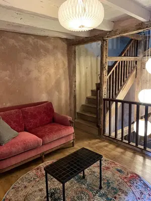 Coin salon dans l'établissement Maison a la campagne