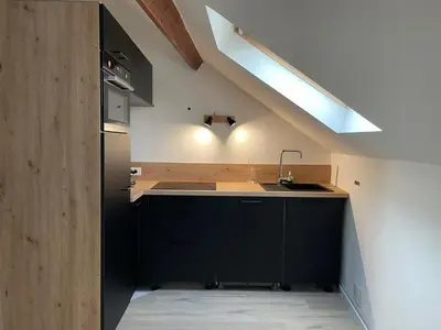 Cuisine ou kitchenette dans l'établissement Le Nid-marin - plage et centre