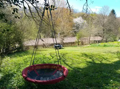 Jardin de l'établissement Les Glycines Gîtes - Les Petites Pierres gîte