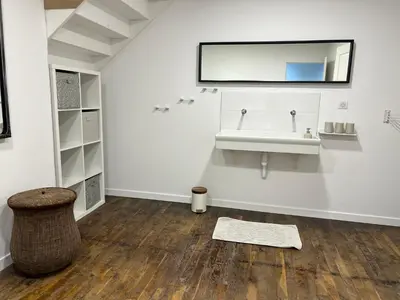 Salle de bains dans l'établissement Le Lido Maison 6 personnes