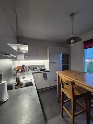 Cuisine ou kitchenette dans l'établissement Le petit baigneur bis