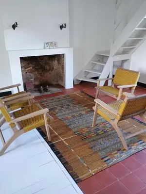 Coin salon dans l'établissement Villa Paignon Gite