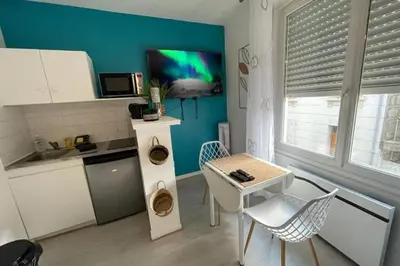 Cuisine ou kitchenette dans l'établissement Le Sano - centre ville - wifi