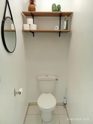 Salle de bains dans l'établissement Le Marat - T3 - 57m2- 15 min du Futuroscope