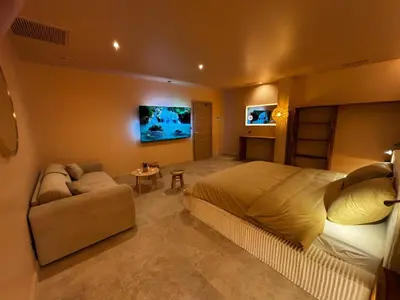 Télévision ou salle de divertissement dans l'établissement ExSPArience Private Spa Suite