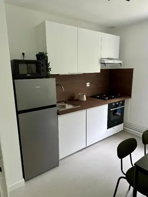 Cuisine ou kitchenette dans l'établissement Appartement confort Gare et Centre à pied 4 pers