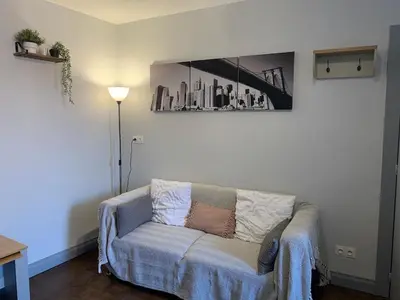 Coin salon dans l'établissement Chabanais town centre Apartment Rose