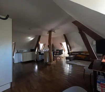 Un ou plusieurs lits dans un hébergement de l'établissement Appartement pour 6 personnes au Vigeant