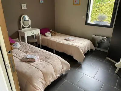 Un ou plusieurs lits dans un hébergement de l'établissement Gite Sud Deux Sevres