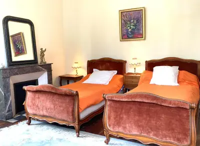 Coin salon dans l'établissement Château Fontclaire