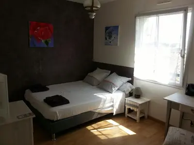 Un ou plusieurs lits dans un hébergement de l'établissement B&B La Difference
