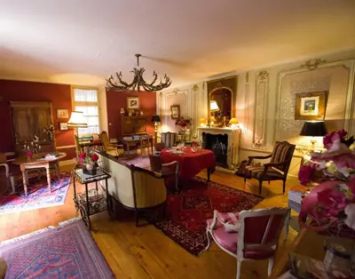 Coin salon dans l'établissement Château de l'Abbaye - Teritoria