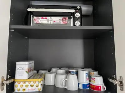 Cuisine ou kitchenette dans l'établissement Appartement La Guignette