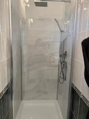 Salle de bains dans l'établissement Manoir de Vilaines