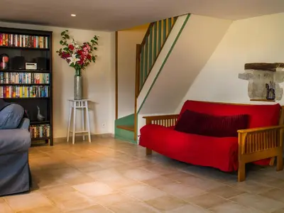 Coin salon dans l'établissement Chateau Le Retail