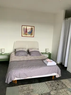 Un ou plusieurs lits dans un hébergement de l'établissement Appartement Les Acanthes 2ch Poitiers centre