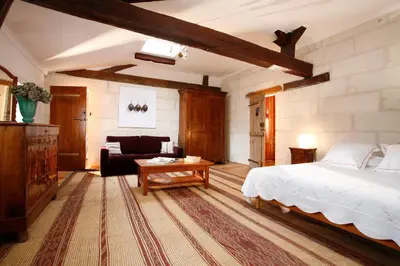 Un ou plusieurs lits dans un hébergement de l'établissement La Porte Rouge - The Red Door Inn