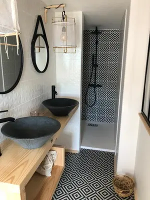 Salle de bains dans l'établissement Spa campagne design