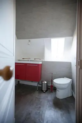 Salle de bains dans l'établissement Chateau Marieville