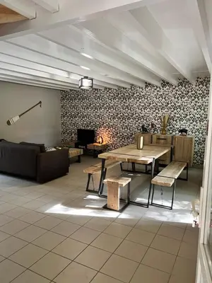 Coin salon dans l'établissement Relais Venise verte