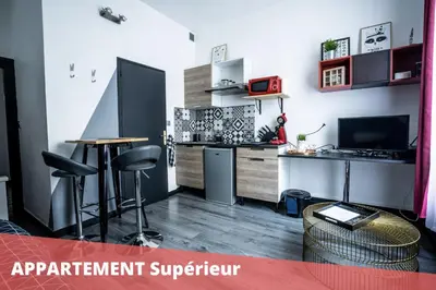 Cuisine ou kitchenette dans l'établissement Les Apparts de Blossac Poitiers