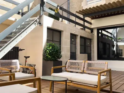 Balcon ou terrasse dans l'établissement Hotel de Paris