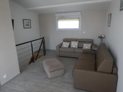 Coin salon dans l'établissement Villa Lavande