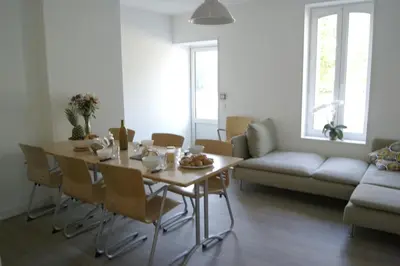 Coin salon dans l'établissement Gîte Libellule au coeur de la nature