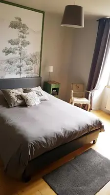 Un ou plusieurs lits dans un hébergement de l'établissement chambres d'hôtes du Tilleul