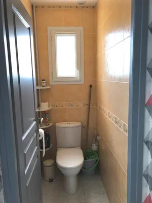 Salle de bains dans l'établissement Gîte les Randonneurs