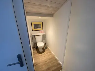 Salle de bains dans l'établissement Chez Isabelle et Johann