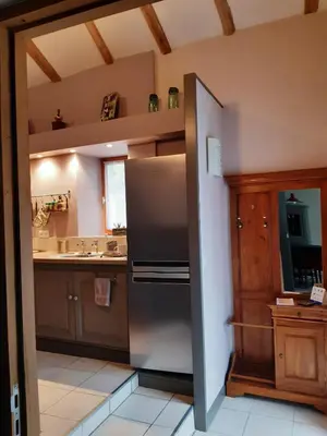 Cuisine ou kitchenette dans l'établissement Le Figuier