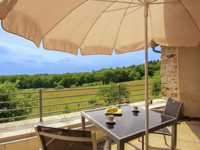 Balcon ou terrasse dans l'établissement Romantic Tower in Dordogne with Rooftop Terrace