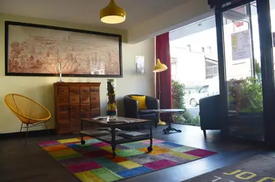Coin salon dans l'établissement Logis Hotel Epi d'Or