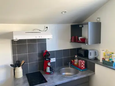Cuisine ou kitchenette dans l'établissement Studio Cosy