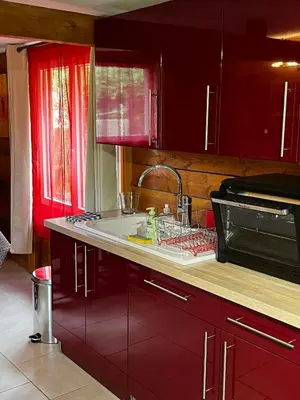 Cuisine ou kitchenette dans l'établissement Gite de Haute Saintonge à Crazannes