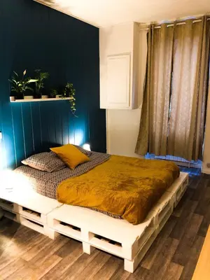 Un ou plusieurs lits dans un hébergement de l'établissement chambre double avec salle de bain privative