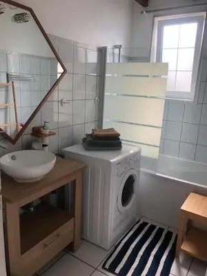 Salle de bains dans l'établissement Appartement Arc en Ciel