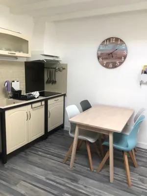 Cuisine ou kitchenette dans l'établissement Appartement Arc en Ciel