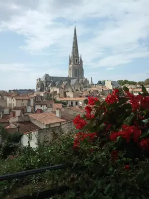 Vue générale sur Saint-Pierre-du-Chemin ou vue de la ville depuis la maison de vacances
