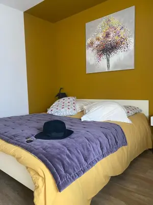 Un ou plusieurs lits dans un hébergement de l'établissement Suite en Terrasse à Cognac
