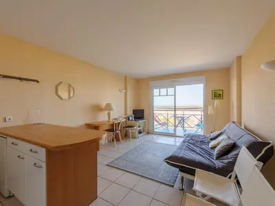 Coin salon dans l'établissement Studio face mer pour 2 pers à Châtelaillon-Plage avec parking - FR-1-258-197