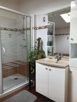 Salle de bains dans l'établissement La Diguinerie