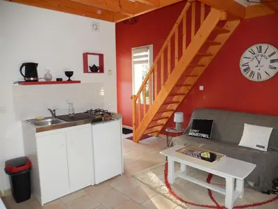 Cuisine ou kitchenette dans l'établissement Studio Appart' Les jards